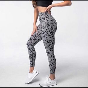 Midnight snow leopard leggings